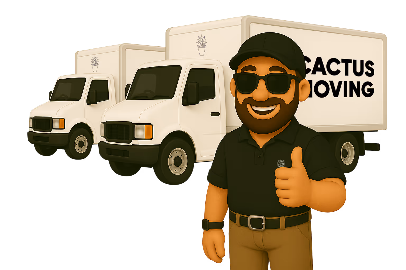 Cactus mover with Cactus branded moving trucks
